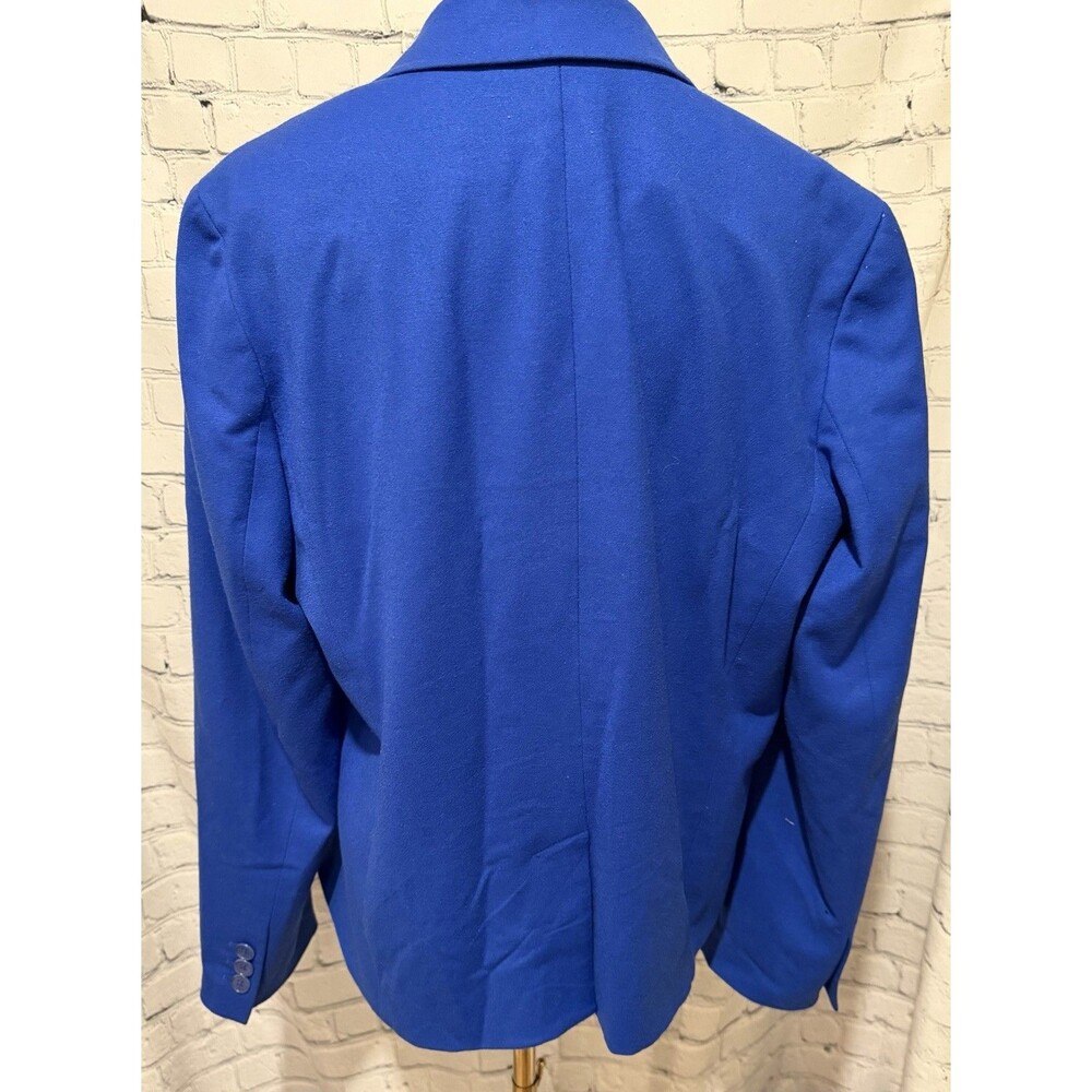 Talbots Wool Royal Blue Blazer Two Button Jacket Plus Size 18 - Picture 4 of 8